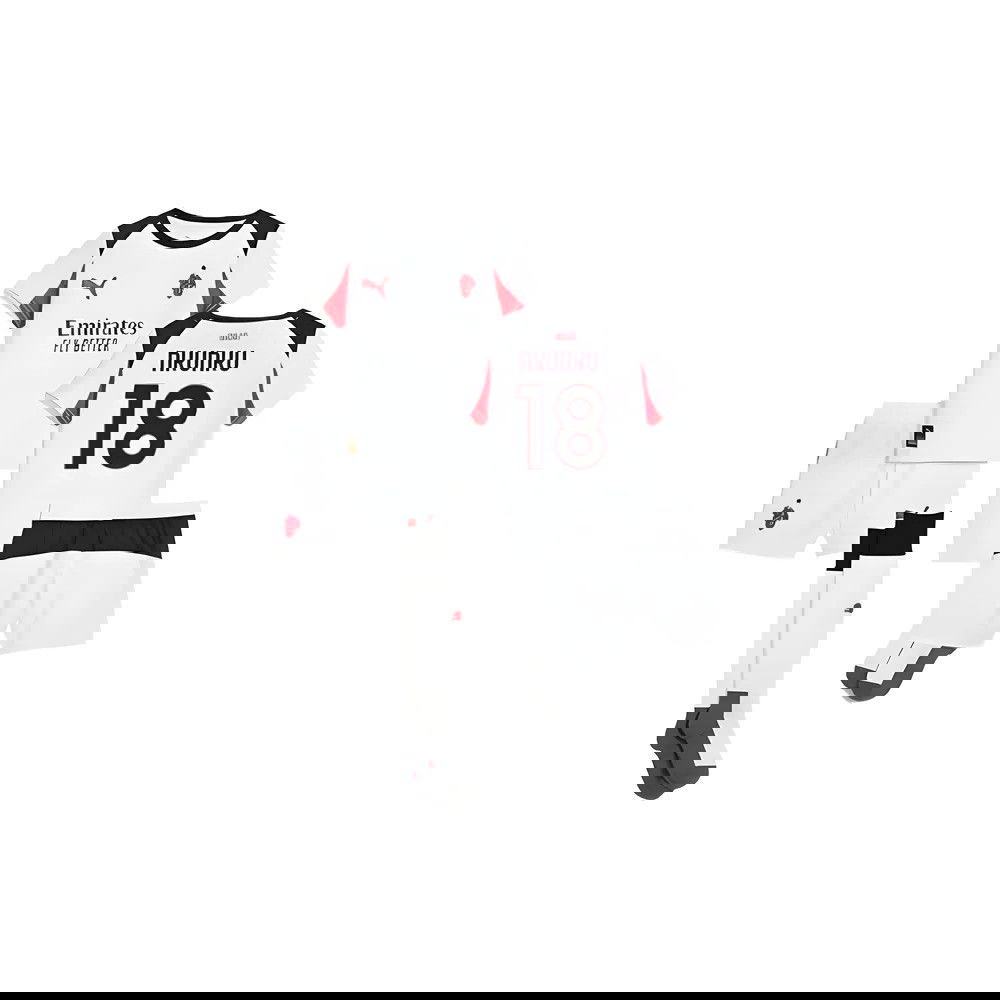 Jalkapallo Pelipaidat AC Milan Lasten NKUNKU #18 Vieras Peliasu 2025-2026