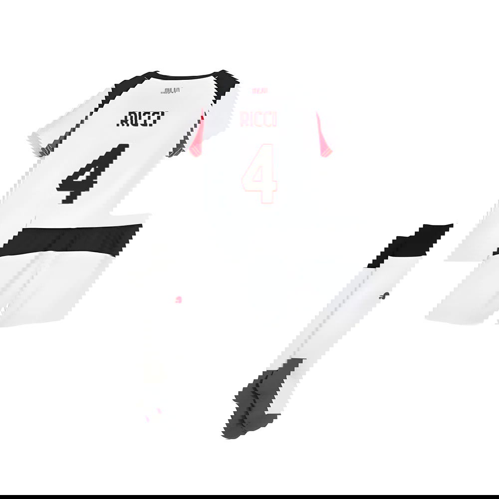 Jalkapallo Pelipaidat AC Milan Lasten RICCI #4 Vieras Peliasu 2025-2026