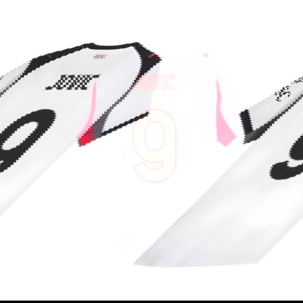 Jalkapallo Pelipaidat AC Milan JOVIC #9 Vieras Peliasu 2025-2026