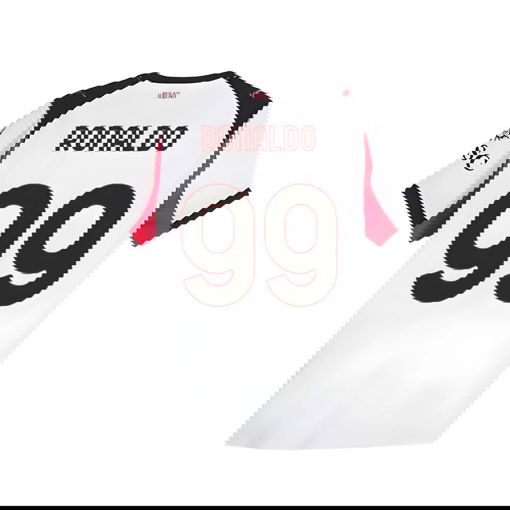 Jalkapallo Pelipaidat AC Milan RONALDO #99 Vieras Peliasu 2025-2026