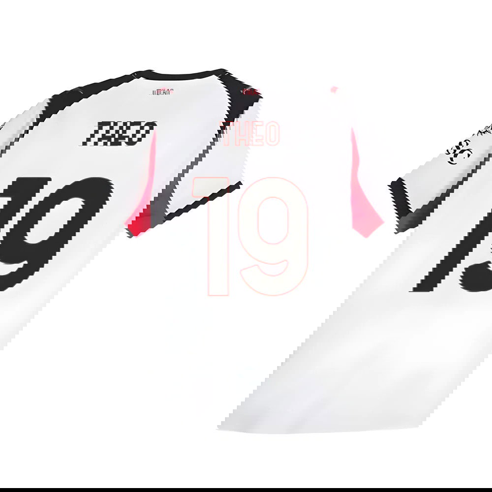 Jalkapallo Pelipaidat AC Milan THEO #19 Vieras Peliasu 2025-2026