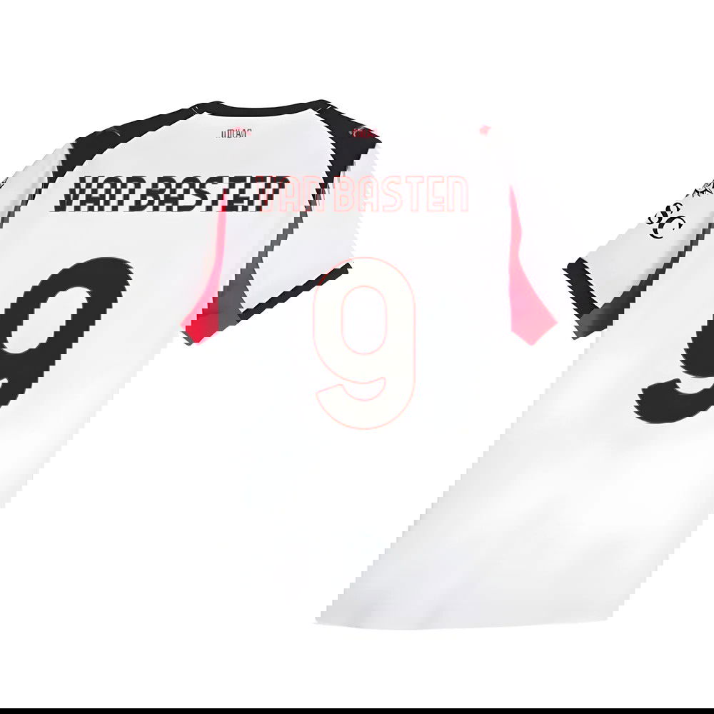 Jalkapallo Pelipaidat AC Milan VAN BASTEN #9 Vieras Peliasu 2025-2026