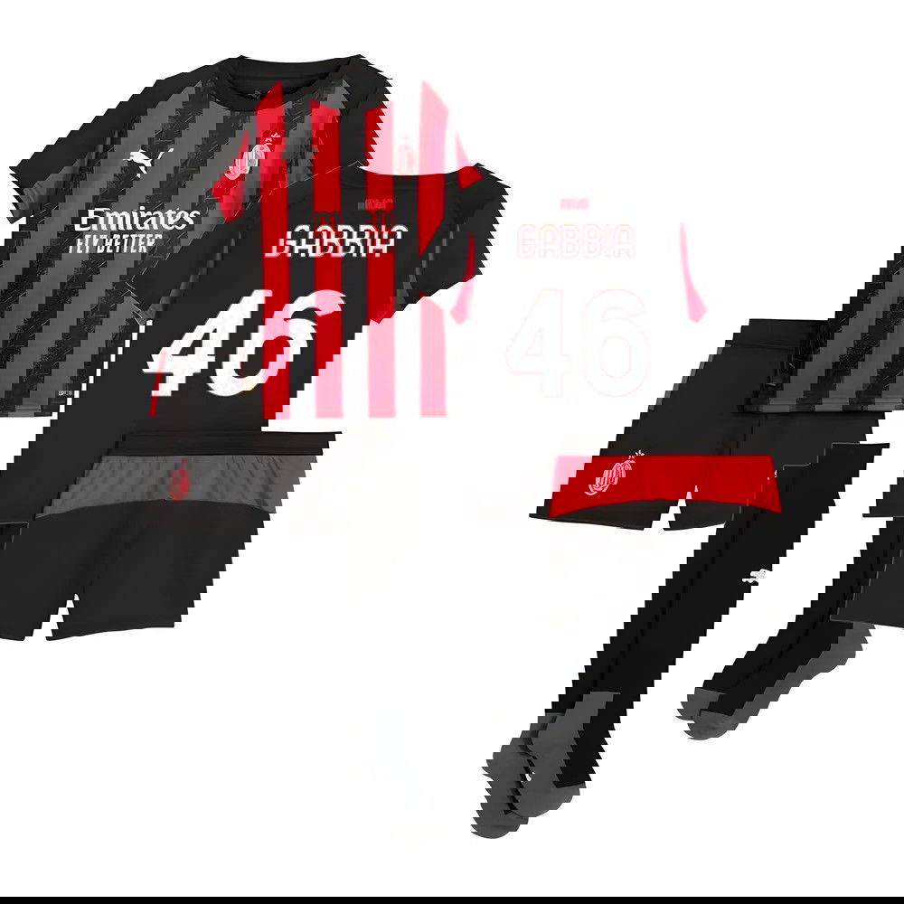 Jalkapallo Pelipaidat AC Milan Lasten GABBIA #46 Koti Peliasu 2025-2026