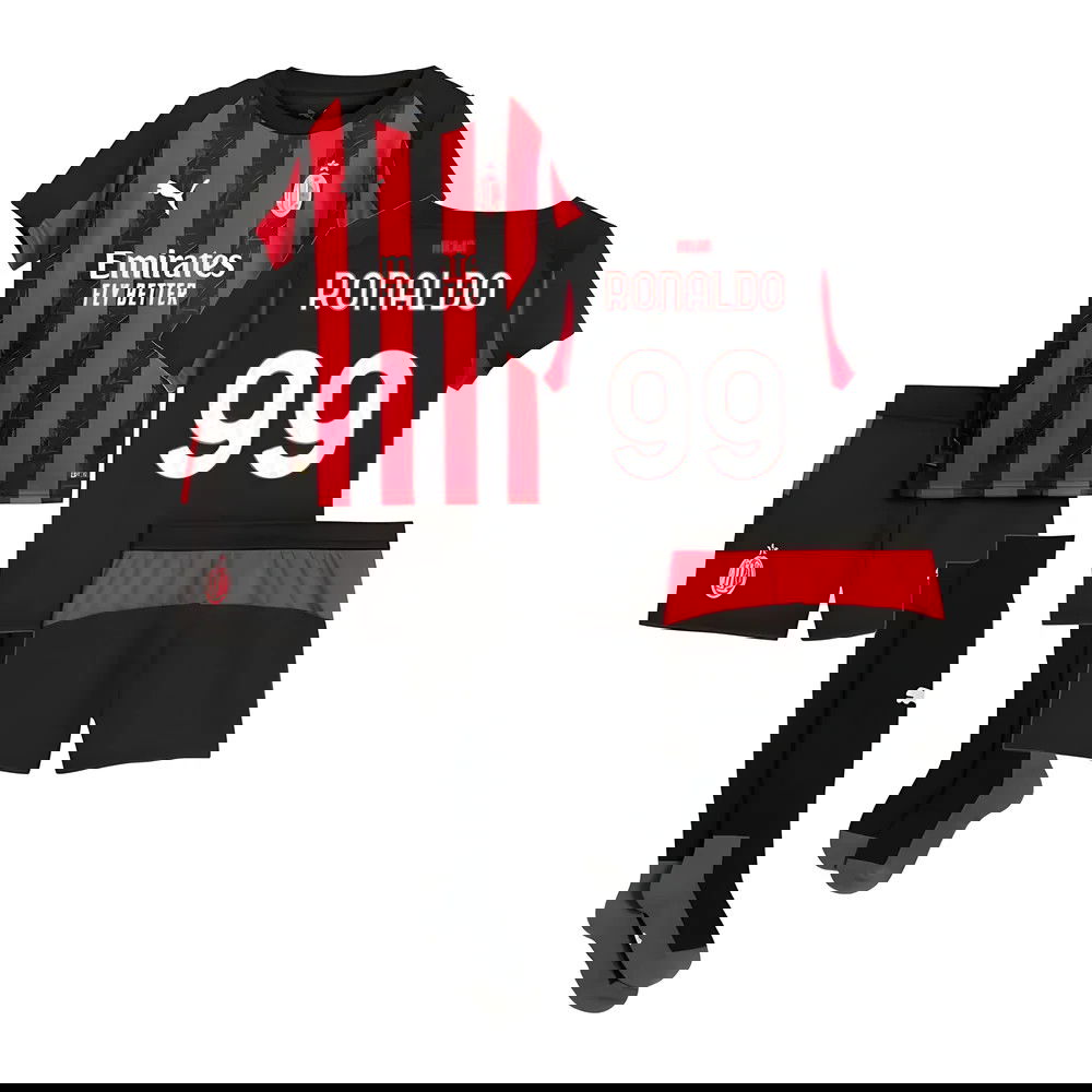 Jalkapallo Pelipaidat AC Milan Lasten RONALDO #99 Koti Peliasu 2025-2026