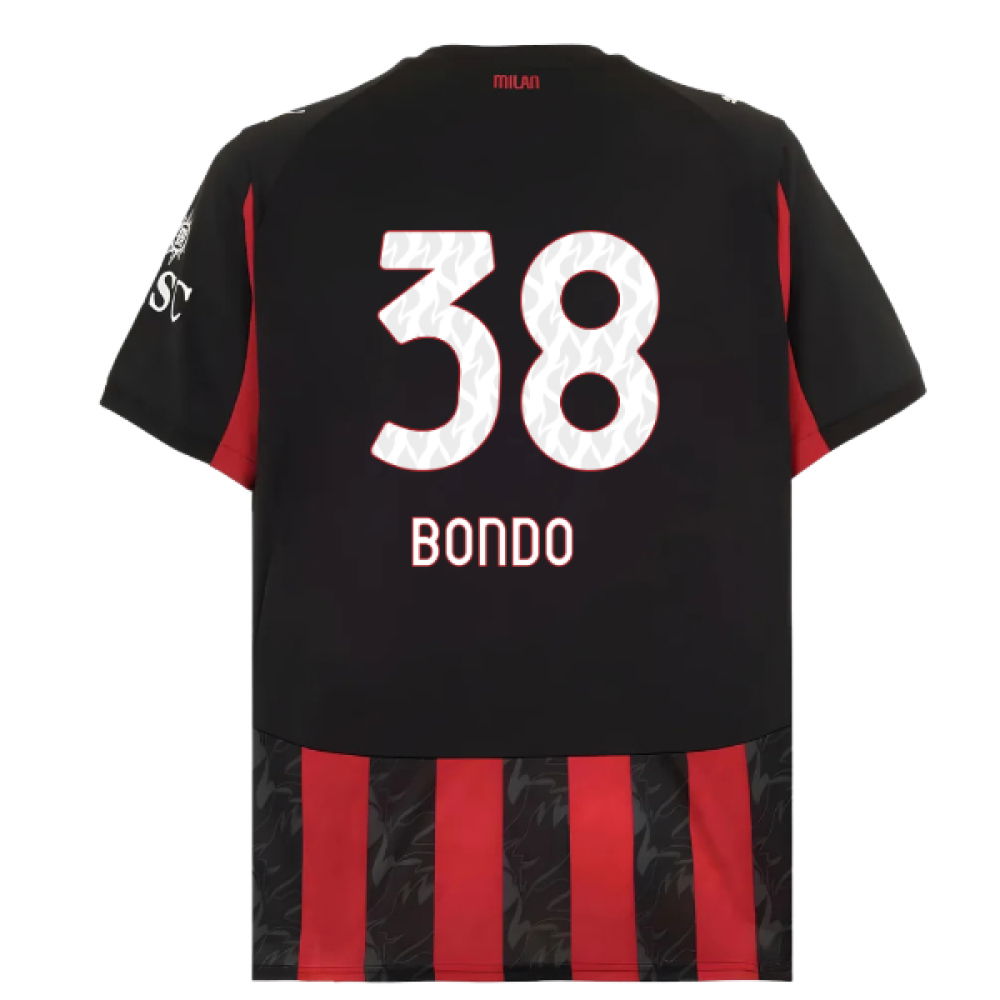Jalkapallo Pelipaidat AC Milan BONDO #38 Koti Peliasu 2025-2026