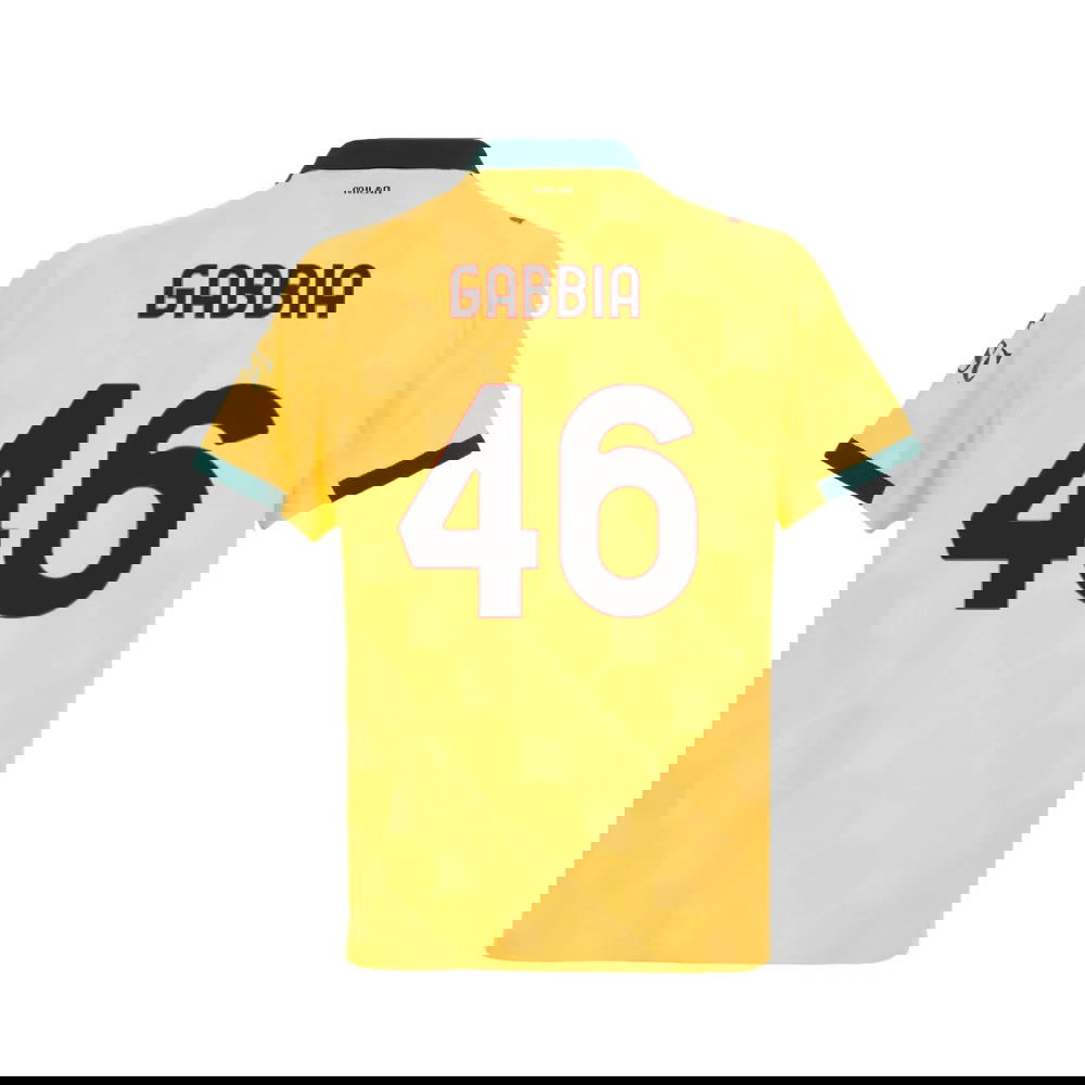 Jalkapallo Pelipaidat AC Milan GABBIA #46 Kolmas Peliasu 2025-2026