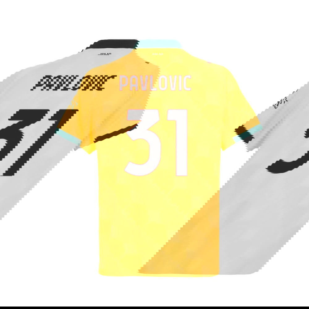 Jalkapallo Pelipaidat AC Milan PAVLOVIC #31 Kolmas Peliasu 2025-2026