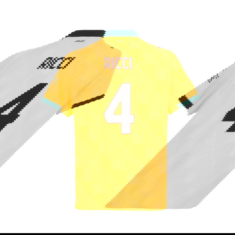 Jalkapallo Pelipaidat AC Milan RICCI #4 Kolmas Peliasu 2025-2026
