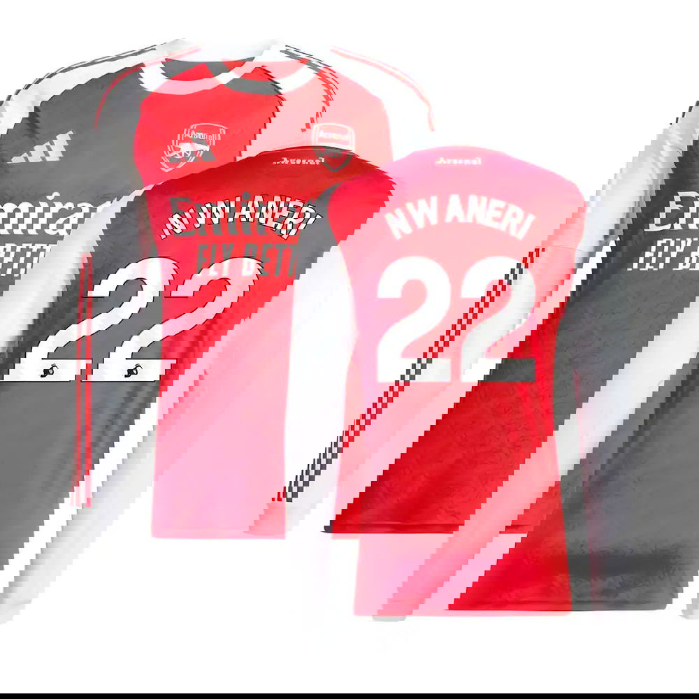 Jalkapallo Pelipaidat Arsenal Pitkähihainen NWANERI #22 Koti Peliasu 2025-2026