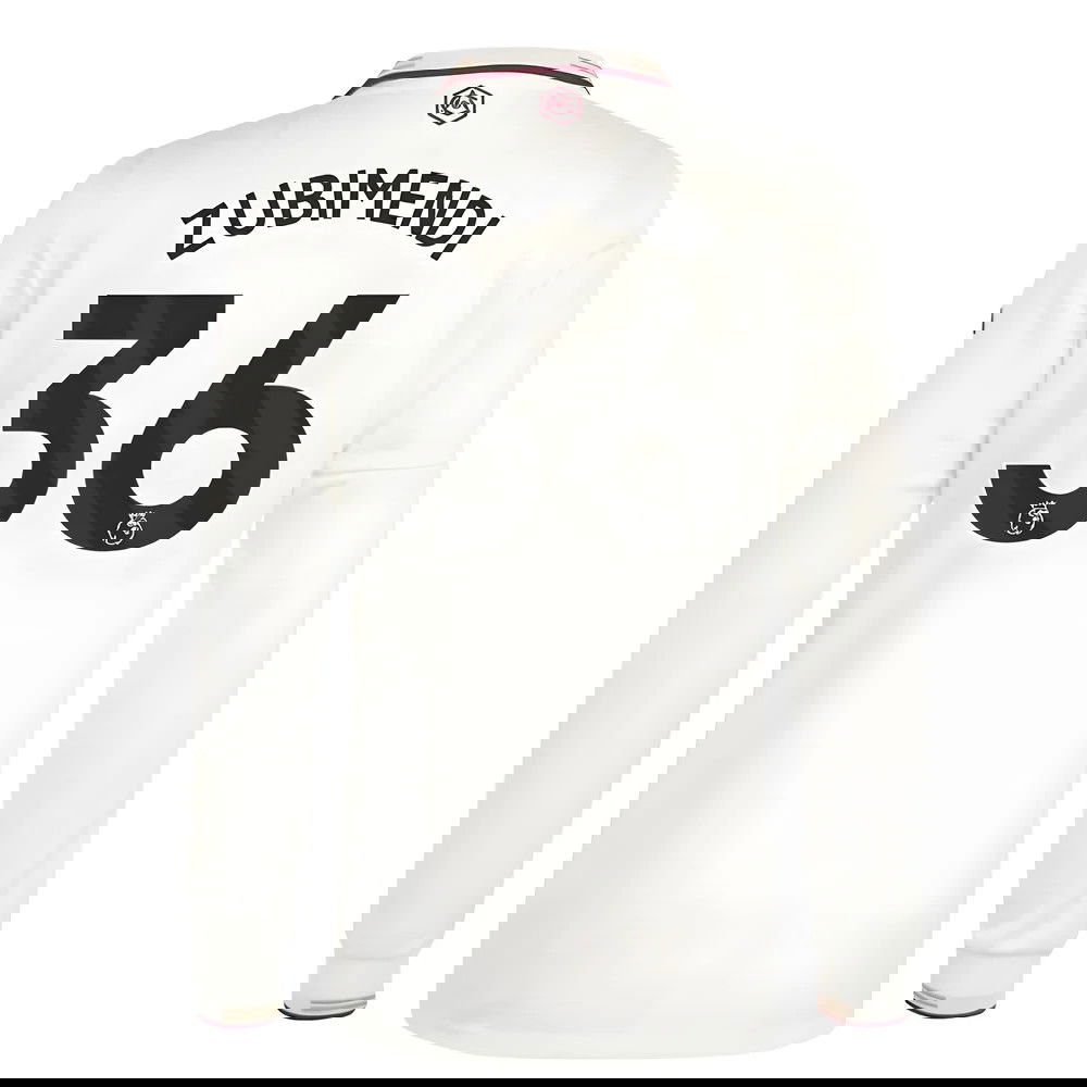 Jalkapallo Pelipaidat Arsenal Pitkähihainen ZUBIMENDI #36 Kolmas Peliasu 2025-2026