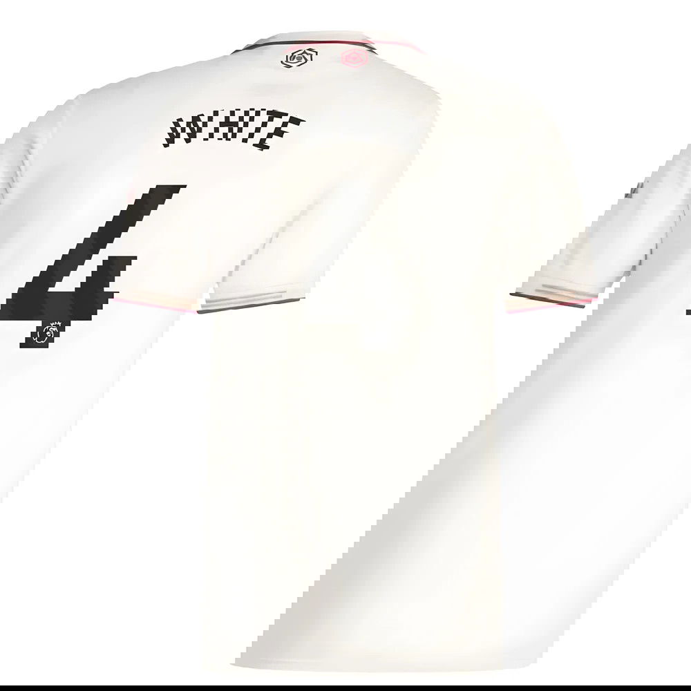 Jalkapallo Pelipaidat Arsenal WHITE #4 Kolmas Peliasu 2025-2026