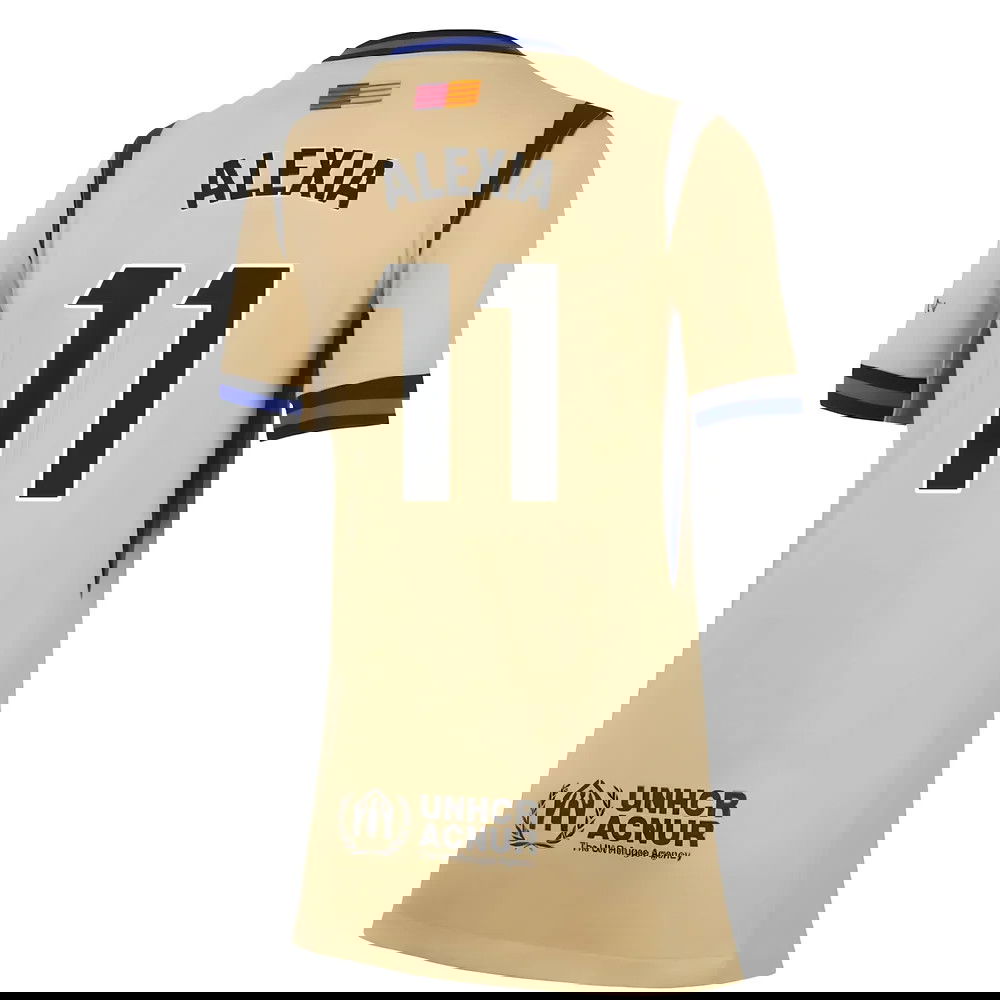 Jalkapallo Pelipaidat FC Barcelona Naisten ALEXIA #11 Vieras Peliasu 2025-2026