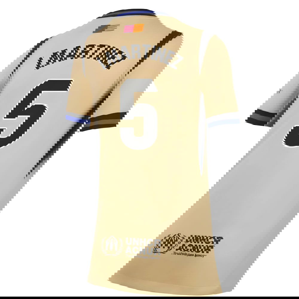 Jalkapallo Pelipaidat FC Barcelona Naisten IMARTINEZ #5 Vieras Peliasu 2025-2026