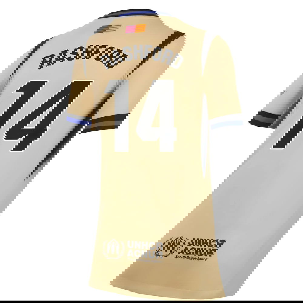 Jalkapallo Pelipaidat FC Barcelona Naisten RASHFORD #14 Vieras Peliasu 2025-2026