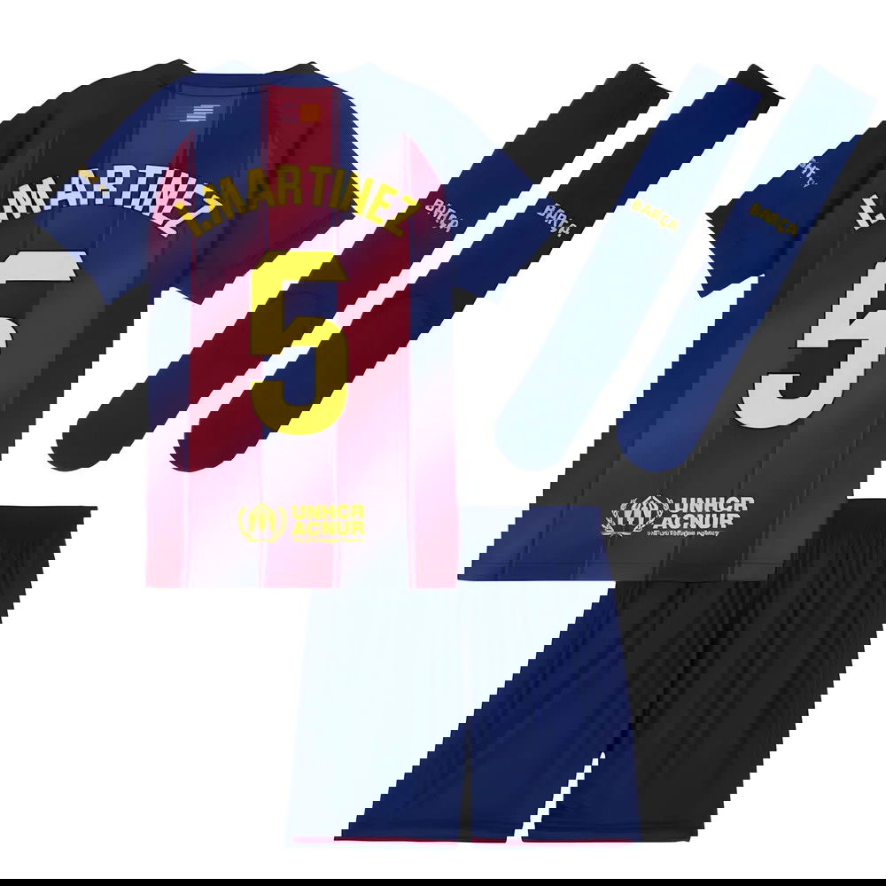 Jalkapallo Pelipaidat FC Barcelona Lasten IMARTINEZ #5 Koti Peliasu 2025-2026