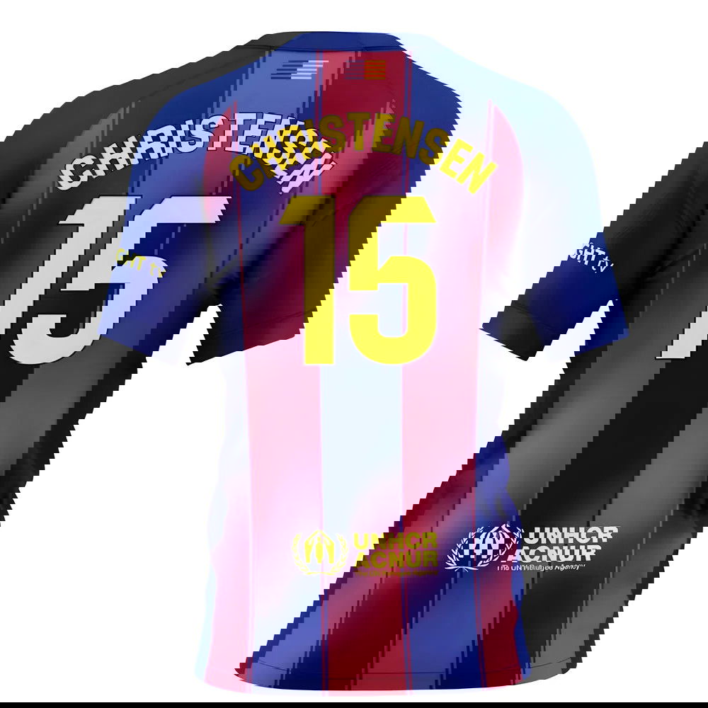 Jalkapallo Pelipaidat FC Barcelona Naisten CHRISTENSEN #15 Koti Peliasu 2025-2026