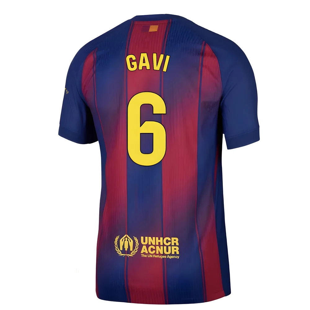 Jalkapallo Pelipaidat FC Barcelona GAVI #6 Koti Peliasu 2025-2026