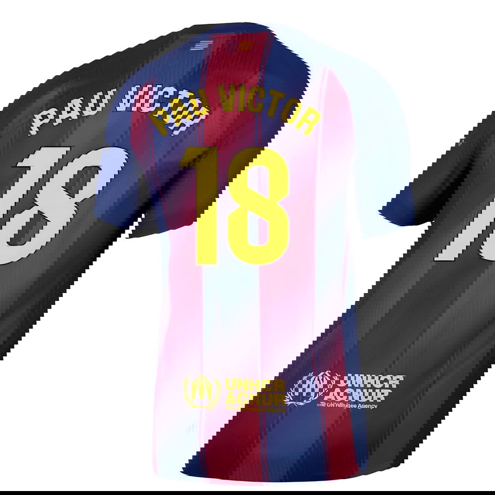 Jalkapallo Pelipaidat FC Barcelona PAU VICTOR #18 Koti Peliasu 2025-2026