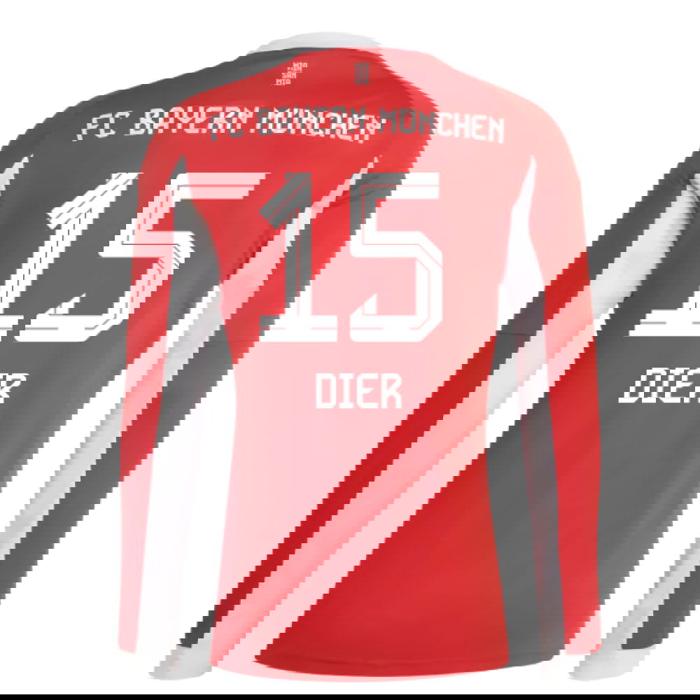 Jalkapallo Pelipaidat FC Bayern München Pitkähihainen DIER #15 Koti Peliasu 2025-2026