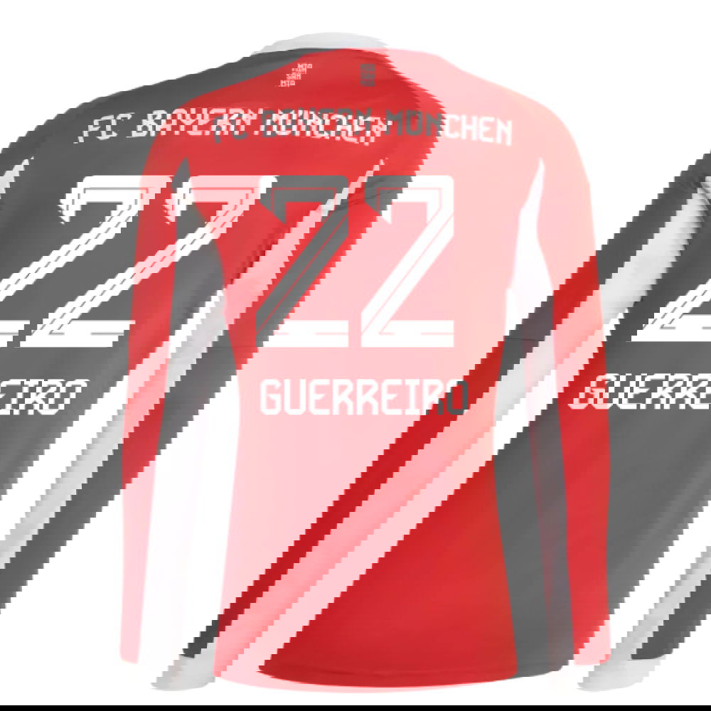 Jalkapallo Pelipaidat FC Bayern München Pitkähihainen GUERREIRO #22 Koti Peliasu 2025-2026