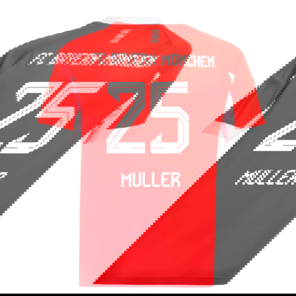 Jalkapallo Pelipaidat FC Bayern München MULLER #25 Koti Peliasu 2025-2026