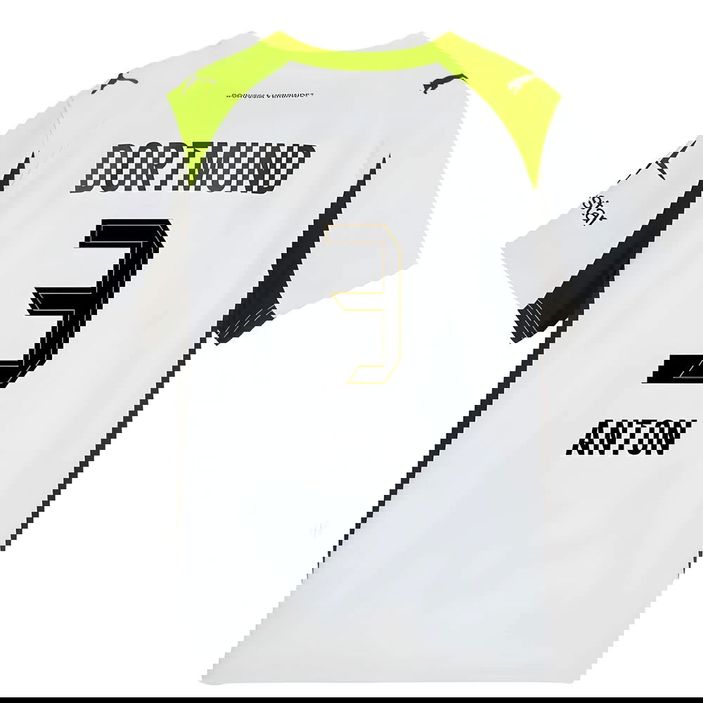 Jalkapallo Pelipaidat BVB Borussia Dortmund ANTON #3 Vieras Peliasu 2025-2026