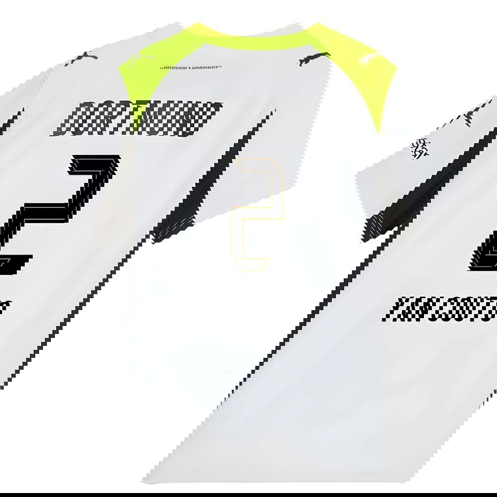 Jalkapallo Pelipaidat BVB Borussia Dortmund YAN COUTO #2 Vieras Peliasu 2025-2026