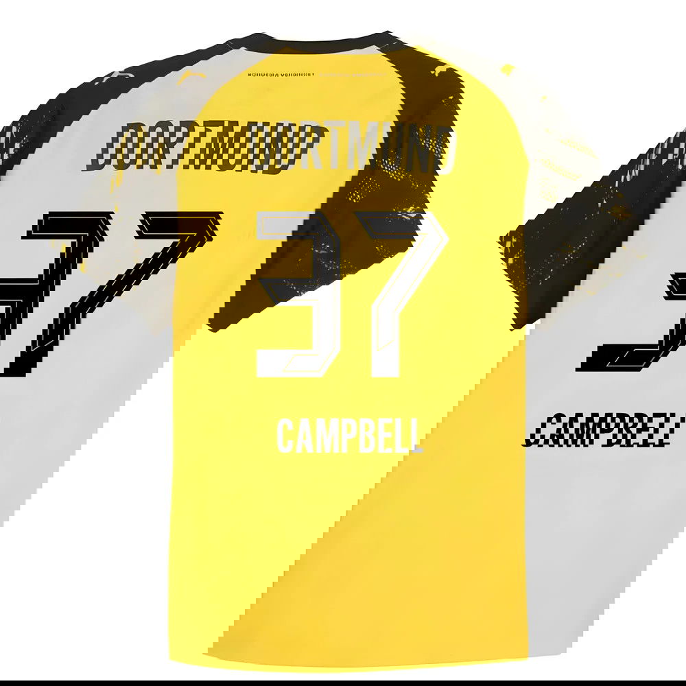 Jalkapallo Pelipaidat BVB Borussia Dortmund CAMPBELL #37 Koti Peliasu 2025-2026