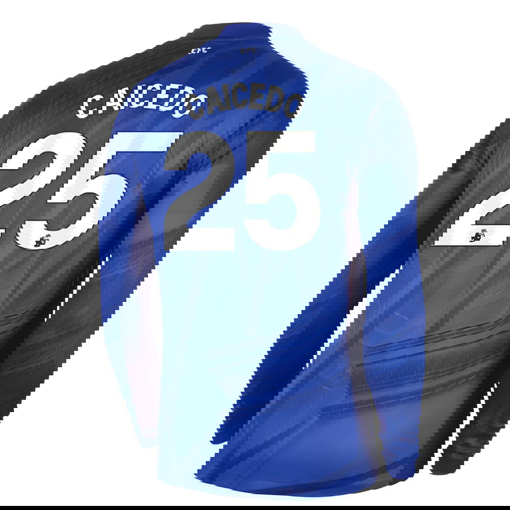 Jalkapallo Pelipaidat Chelsea Pitkähihainen CAICEDO #25 Koti Peliasu 2025-2026