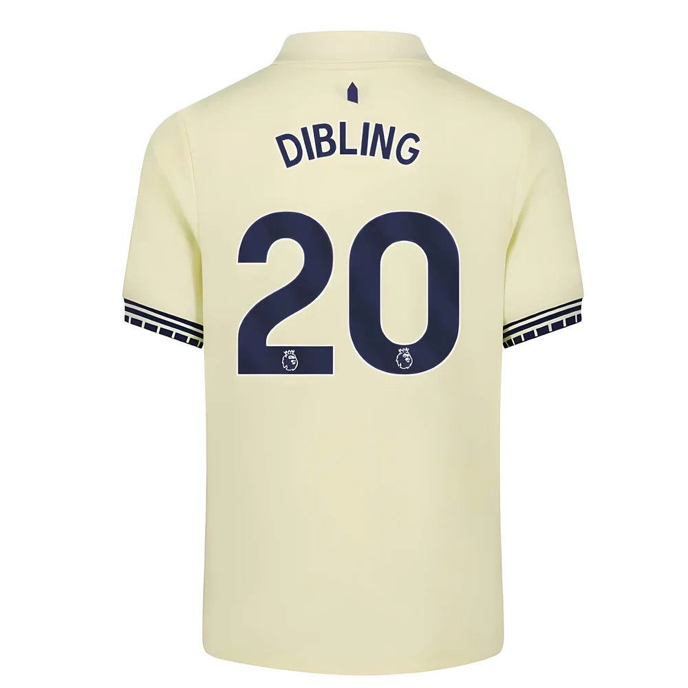 Jalkapallo Pelipaidat Everton DIBLING #20 Vieras Peliasu 2025-2026