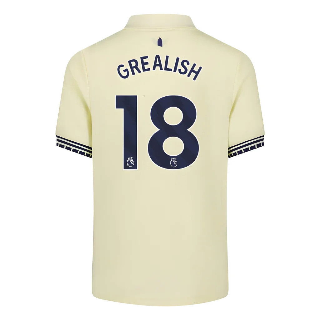 Jalkapallo Pelipaidat Everton GREALISH #18 Vieras Peliasu 2025-2026