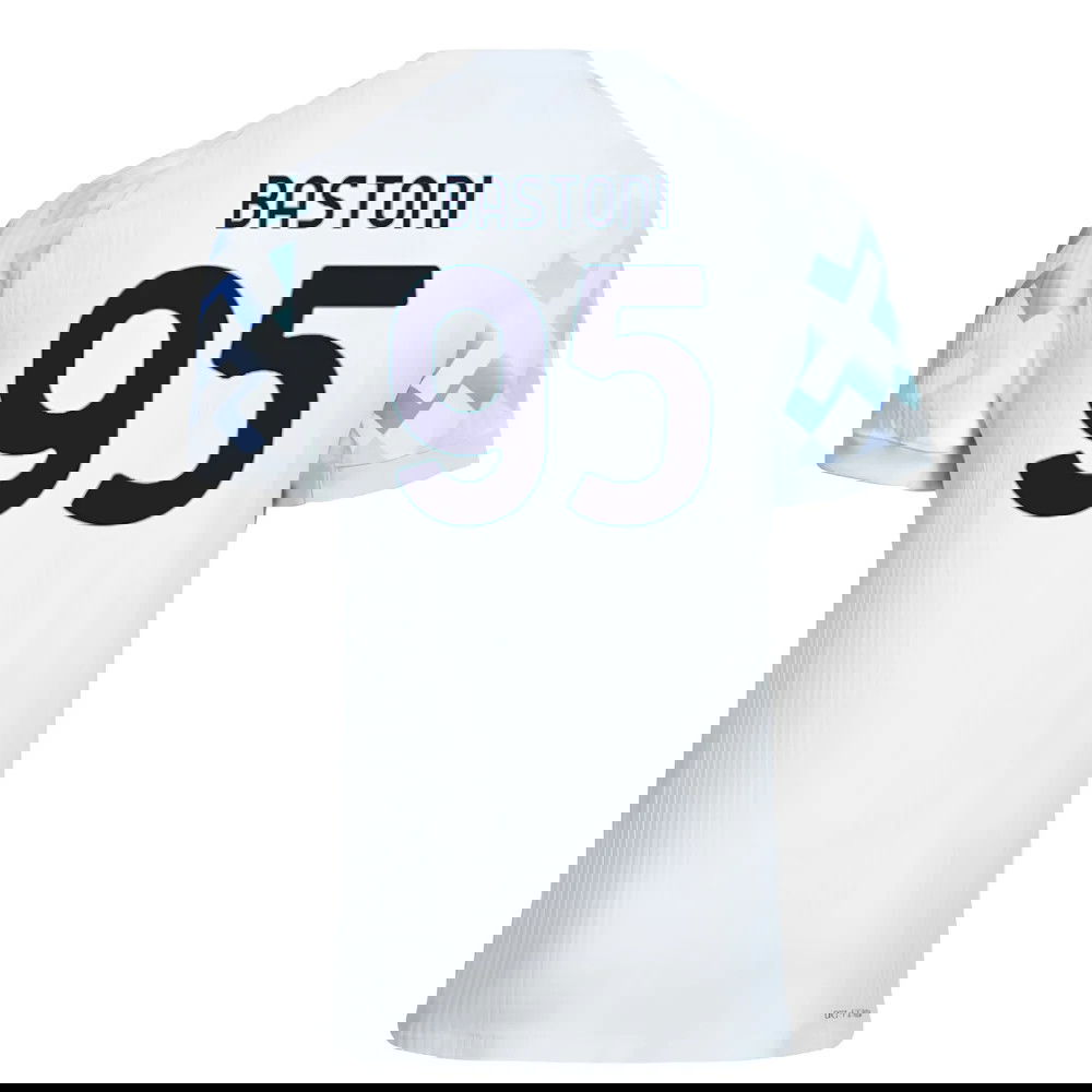 Jalkapallo Pelipaidat Inter Milan BASTONI #95 Vieras Peliasu 2025-2026