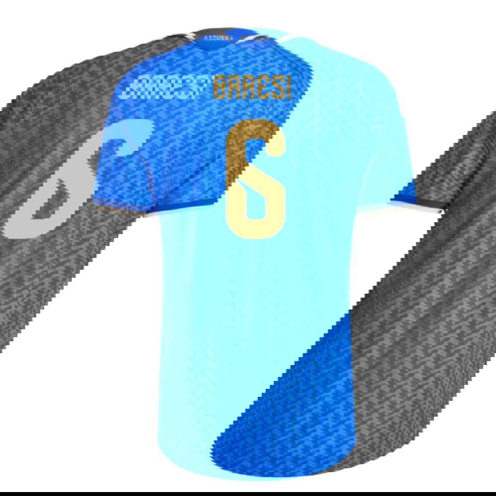 Jalkapallo Pelipaidat Italia BARESI #6 Koti Peliasu MM 2026