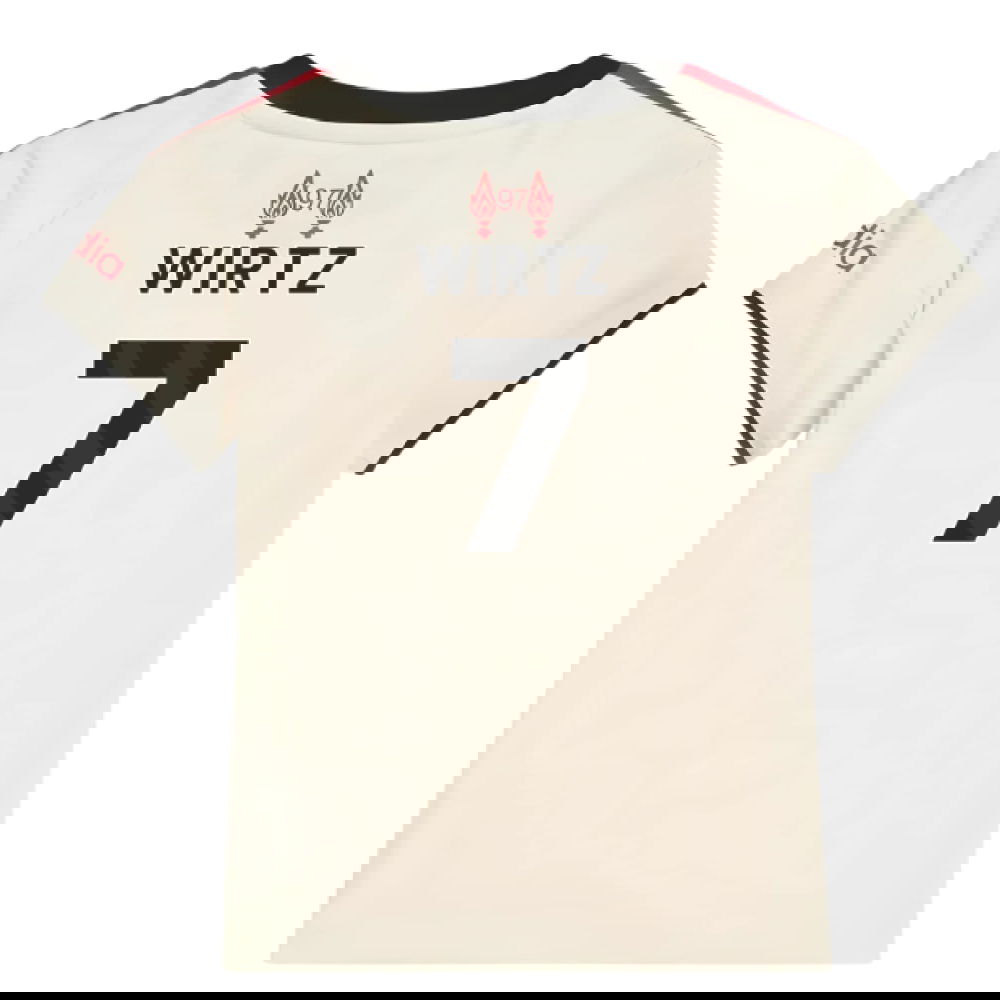 Jalkapallo Pelipaidat Liverpool Lasten WIRTZ #7 Vieras Peliasu 2025-2026