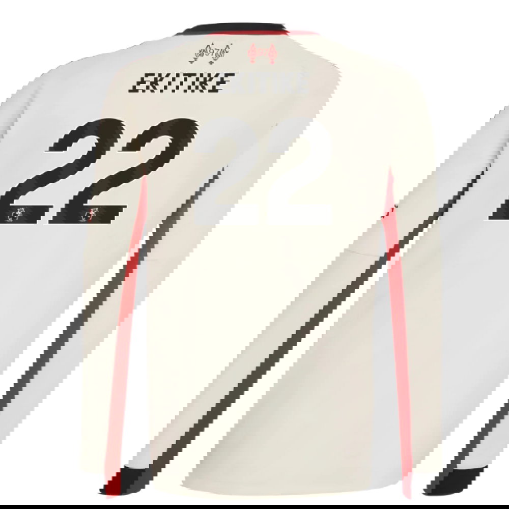 Jalkapallo Pelipaidat Liverpool Pitkähihainen EKITIKE #22 Vieras Peliasu 2025-2026