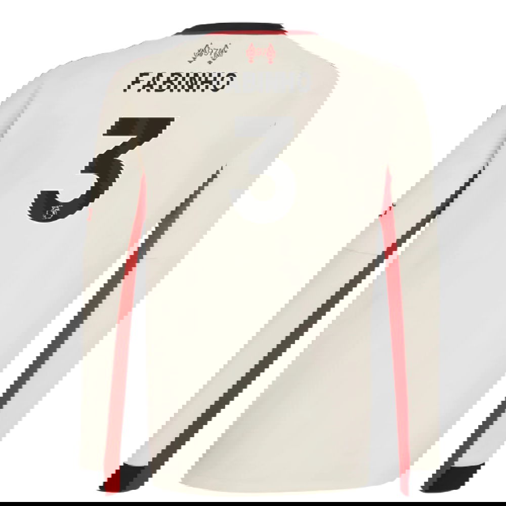 Jalkapallo Pelipaidat Liverpool Pitkähihainen FABINHO #3 Vieras Peliasu 2025-2026