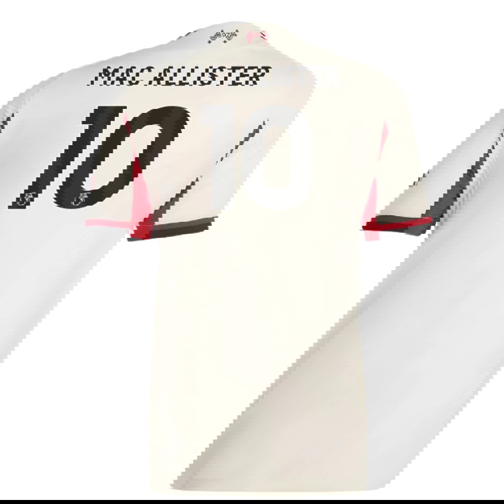 Jalkapallo Pelipaidat Liverpool Naisten MAC ALLISTER #10 Vieras Peliasu 2025-2026