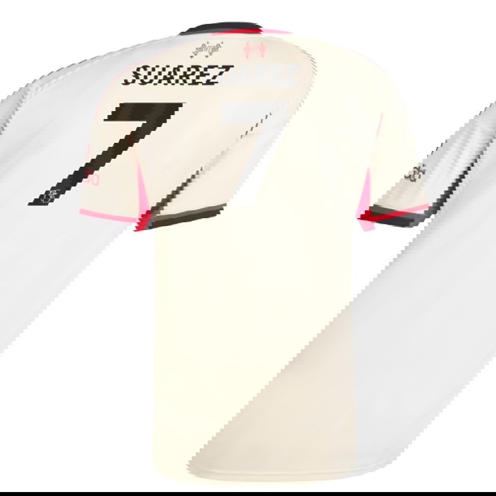 Jalkapallo Pelipaidat Liverpool SUAREZ #7 Vieras Peliasu 2025-2026