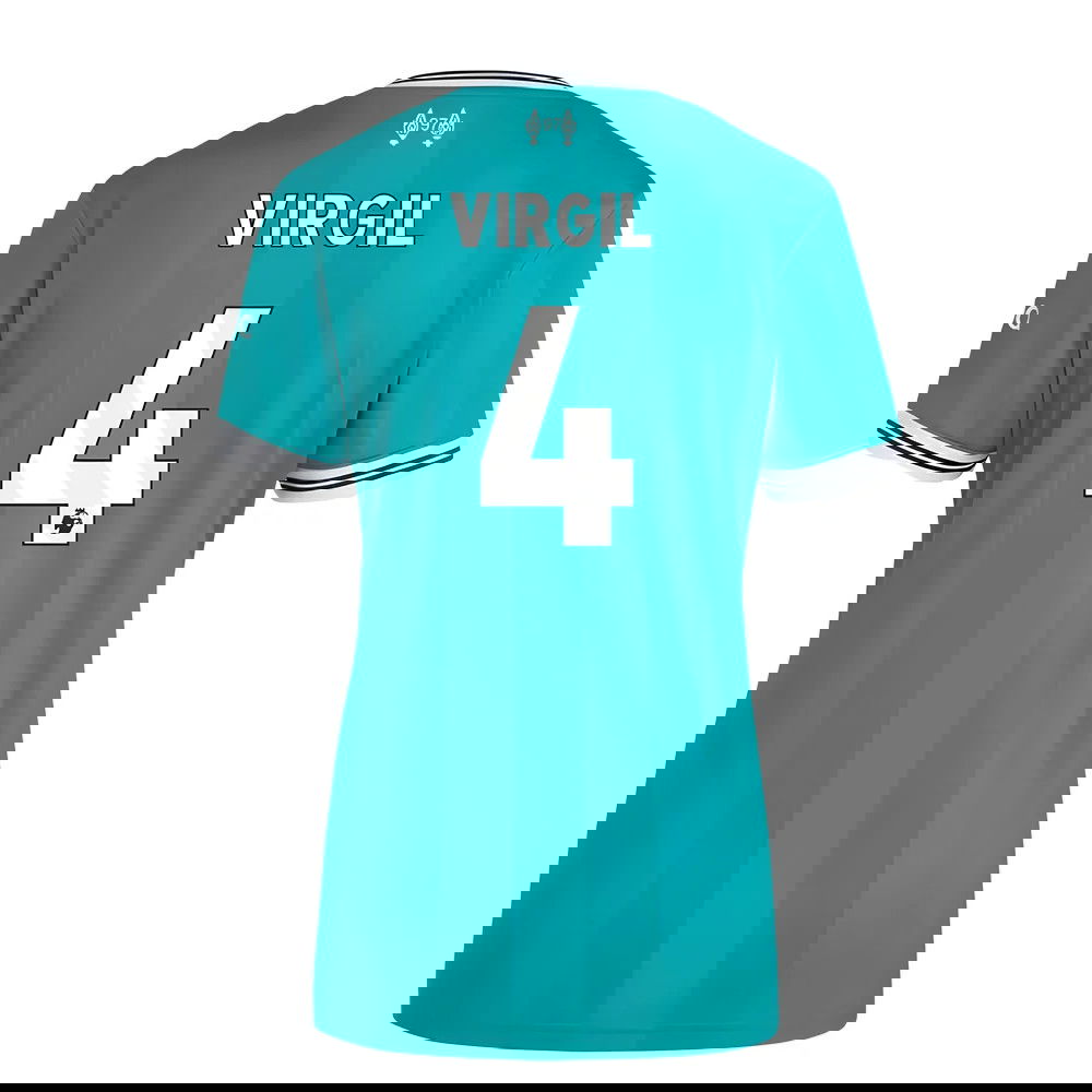 Jalkapallo Pelipaidat Liverpool Naisten VIRGIL #4 Kolmas Peliasu 2025-2026