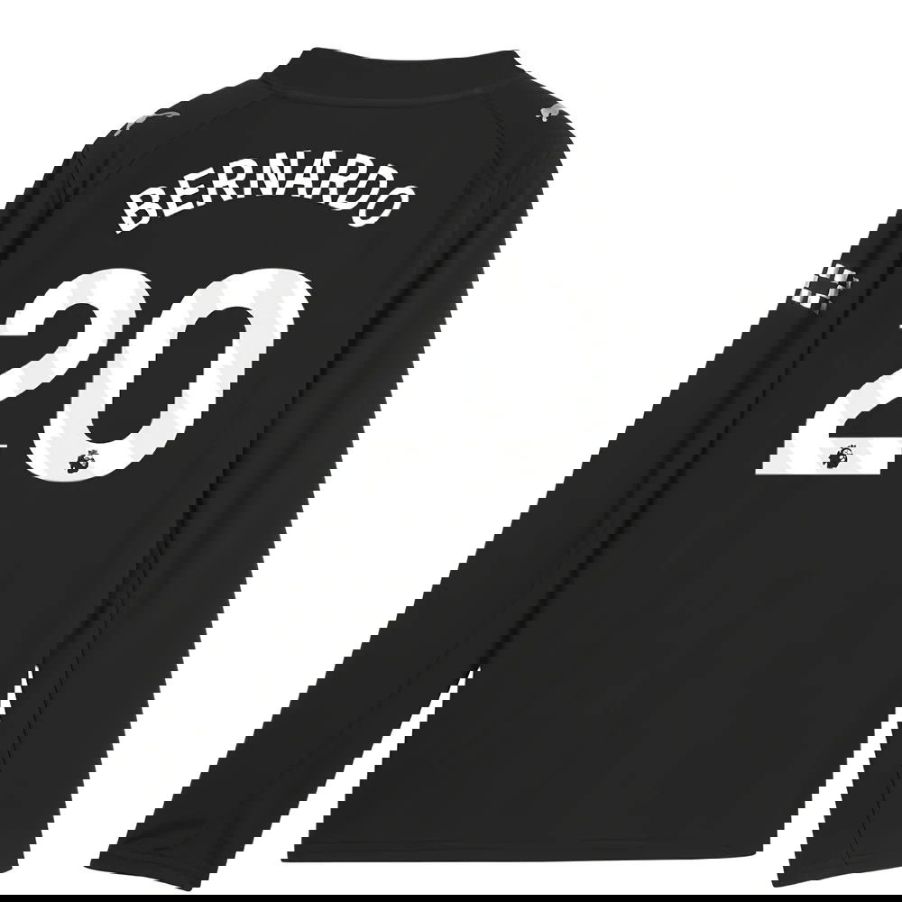 Jalkapallo Pelipaidat Manchester City Pitkähihainen BERNARDO #20 Vieras Peliasu 2025-2026