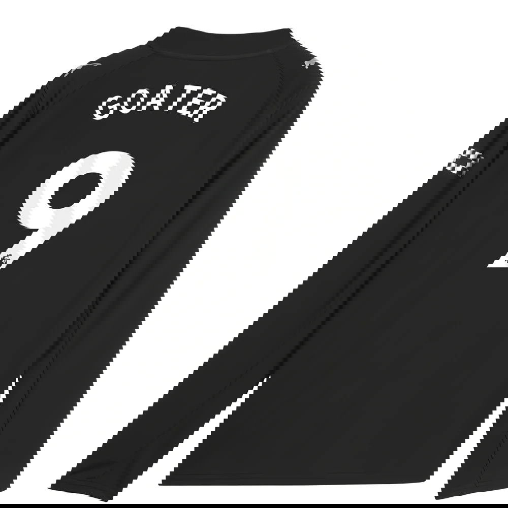 Jalkapallo Pelipaidat Manchester City Pitkähihainen GOATER #9 Vieras Peliasu 2025-2026