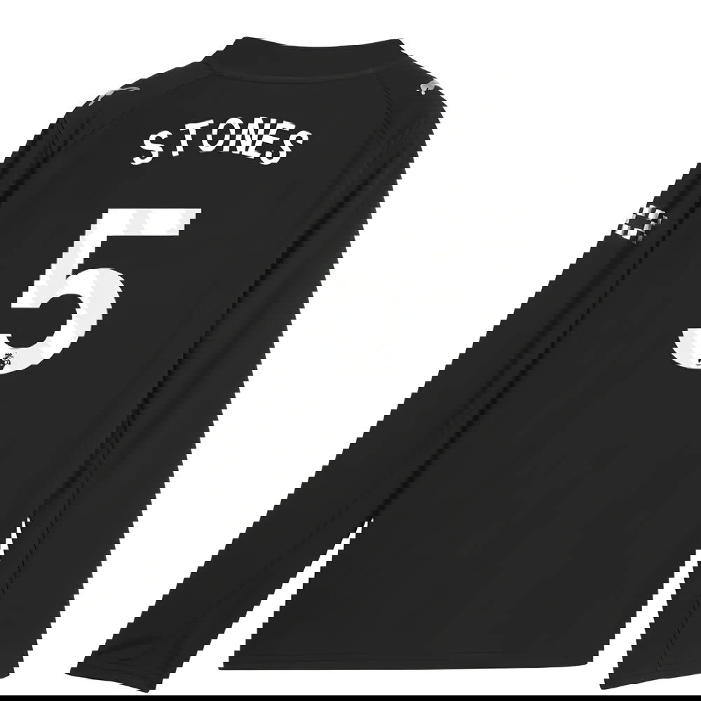 Jalkapallo Pelipaidat Manchester City Pitkähihainen STONES #5 Vieras Peliasu 2025-2026