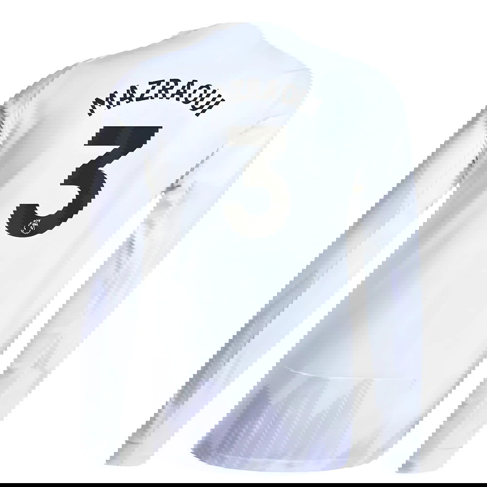 Jalkapallo Pelipaidat Manchester United Pitkähihainen MAZRAOUI #3 Vieras Peliasu 2025-2026