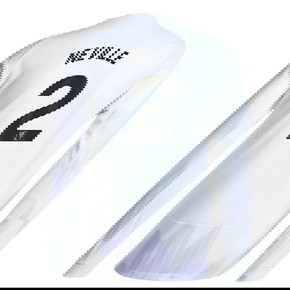 Jalkapallo Pelipaidat Manchester United Pitkähihainen NEVILLE #2 Vieras Peliasu 2025-2026