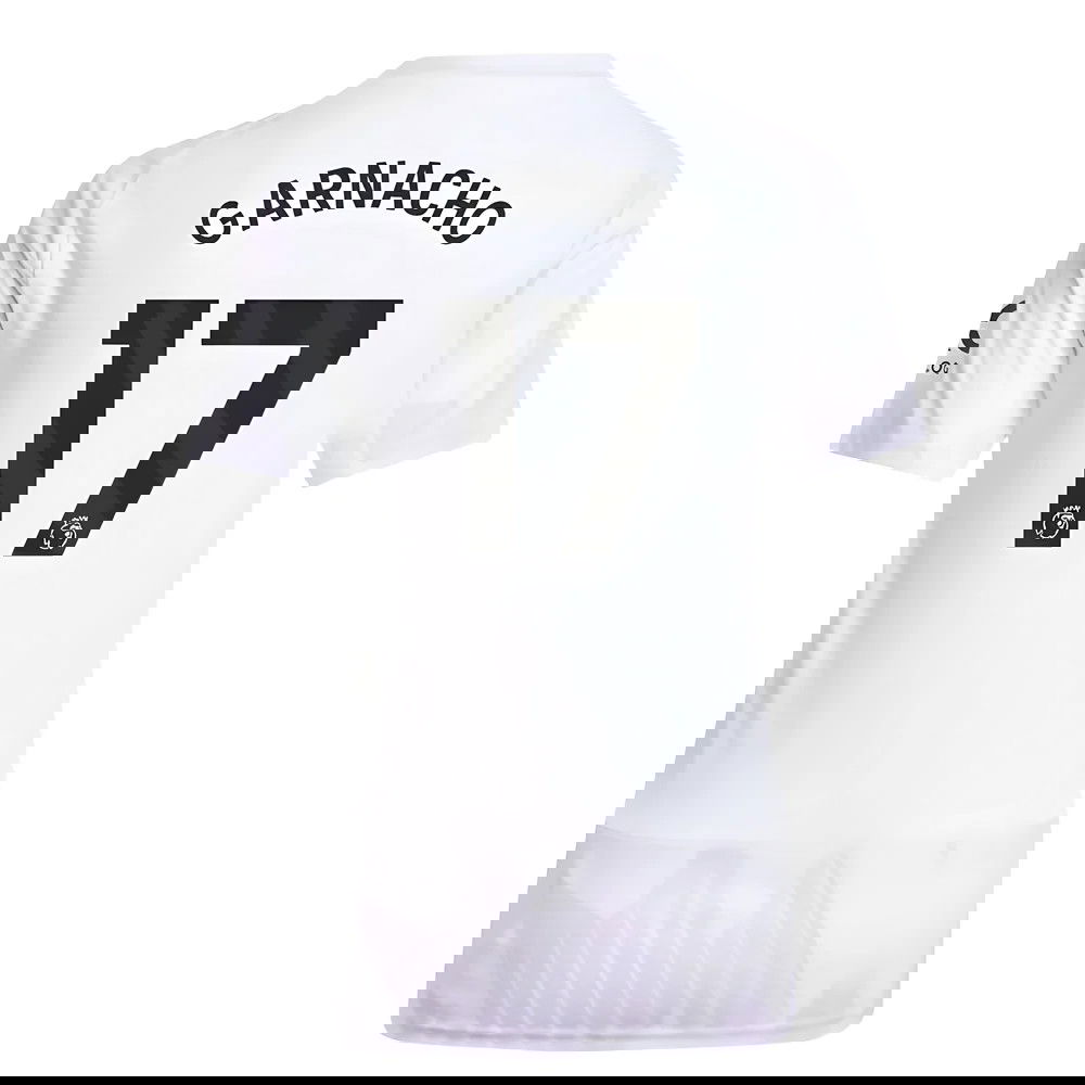 Jalkapallo Pelipaidat Manchester United Naisten GARNACHO #17 Vieras Peliasu 2025-2026