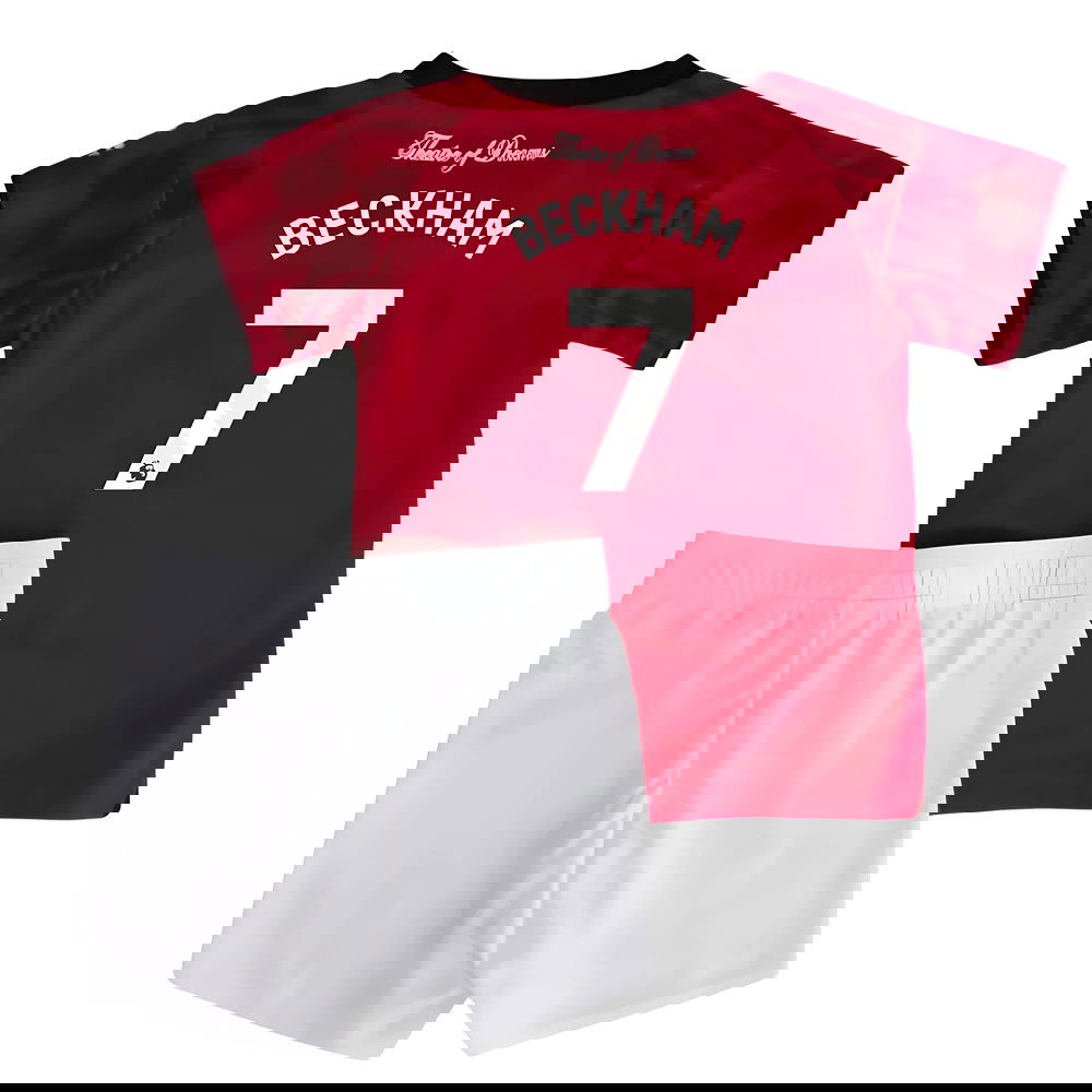 Jalkapallo Pelipaidat Manchester United Lasten BECKHAM #7 Koti Peliasu 2025-2026