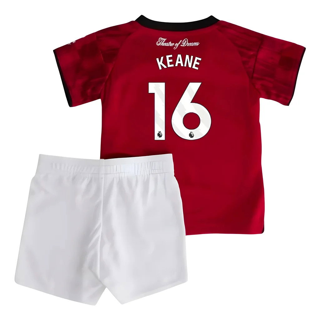 Jalkapallo Pelipaidat Manchester United Lasten KEANE #16 Koti Peliasu 2025-2026
