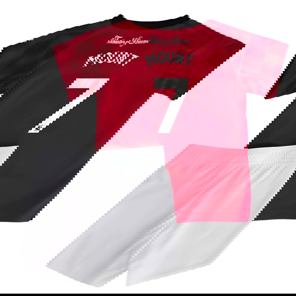 Jalkapallo Pelipaidat Manchester United Lasten MOUNT #7 Koti Peliasu 2025-2026