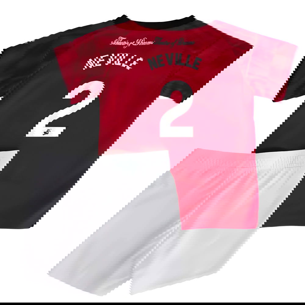 Jalkapallo Pelipaidat Manchester United Lasten NEVILLE #2 Koti Peliasu 2025-2026