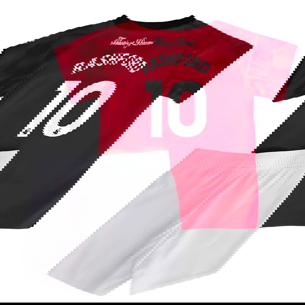 Jalkapallo Pelipaidat Manchester United Lasten RASHFORD #10 Koti Peliasu 2025-2026